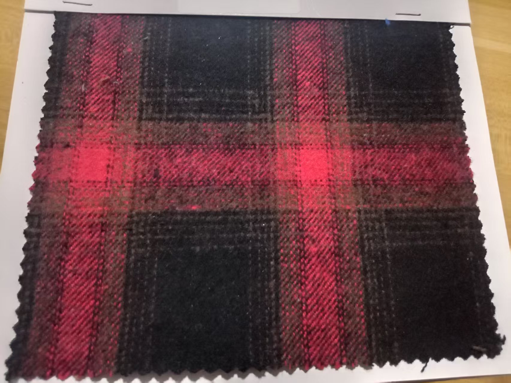wool/poly yarn dyed checks